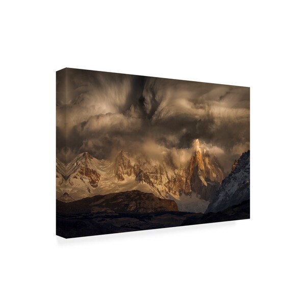 Peter Svoboda Mqep 'Before The Storm Covers The Mountains Spikes' Canvas Art,30x47